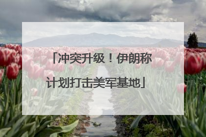 冲突升级！伊朗称计划打击美军基地
