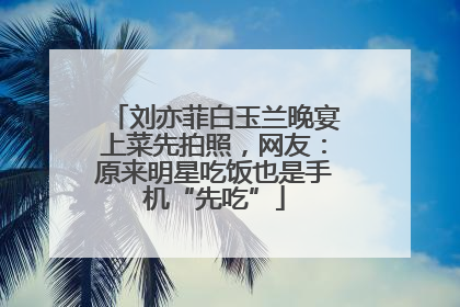 刘亦菲白玉兰晚宴上菜先拍照，网友：原来明星吃饭也是手机“先吃”