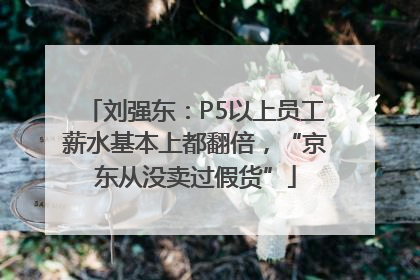 刘强东：P5以上员工薪水基本上都翻倍，“京东从没卖过假货”