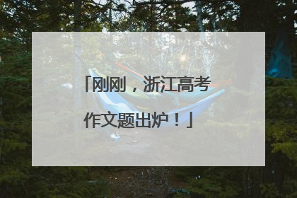 刚刚，浙江高考作文题出炉！