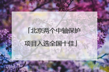 北京两个中轴保护项目入选全国十佳