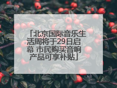 北京国际音乐生活周将于29日启幕 市民购买音响产品可享补贴