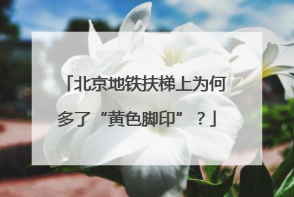 北京地铁扶梯上为何多了“黄色脚印”？