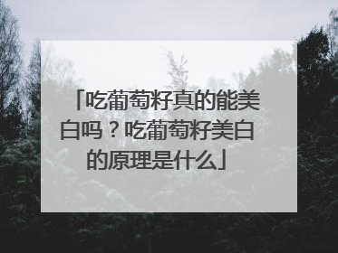 吃葡萄籽真的能美白吗？吃葡萄籽美白的原理是什么