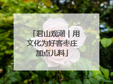 君山观潮｜用文化为好客枣庄加点儿料