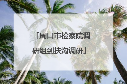 周口市检察院调研组到扶沟调研