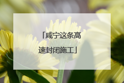 咸宁这条高速封闭施工