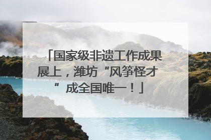 国家级非遗工作成果展上，潍坊“风筝怪才”成全国唯一！