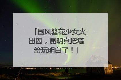 国风簪花少女火出圈，昆明真把墙绘玩明白了！