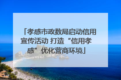 孝感市政数局启动信用宣传活动 打造“信用孝感”优化营商环境