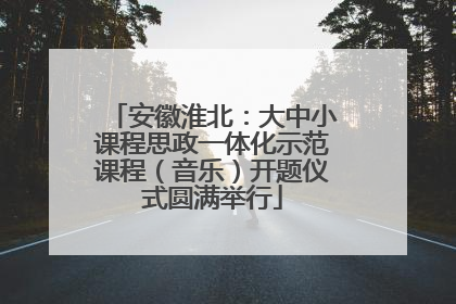 安徽淮北：大中小课程思政一体化示范课程（音乐）开题仪式圆满举行