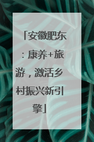 安徽肥东：康养+旅游，激活乡村振兴新引擎