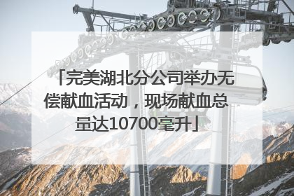 完美湖北分公司举办无偿献血活动，现场献血总量达10700毫升