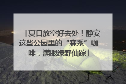 夏日放空好去处！静安这些公园里的“森系”咖啡，满眼绿野仙踪