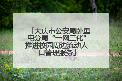 大庆市公安局卧里屯分局“一网三化”推进校园周边流动人口管理服务