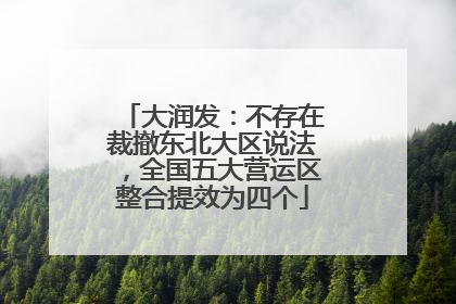 大润发：不存在裁撤东北大区说法，全国五大营运区整合提效为四个
