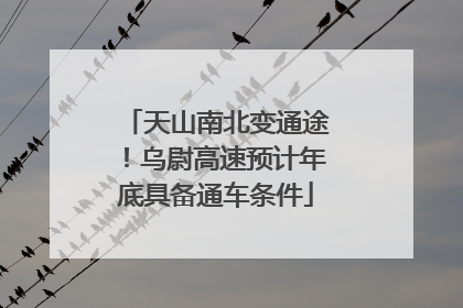 天山南北变通途！乌尉高速预计年底具备通车条件