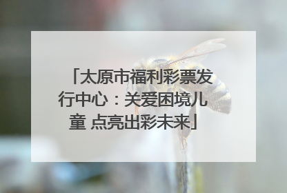 太原市福利彩票发行中心：关爱困境儿童 点亮出彩未来