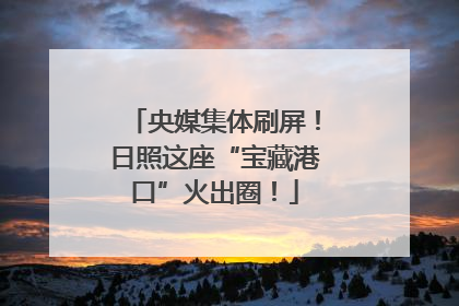 央媒集体刷屏！日照这座“宝藏港口”火出圈！