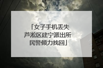 女子手机丢失 芦淞区建宁派出所民警倾力找回
