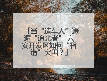 当“造车人”邂逅“追光者” 六安开发区如何“智造”突围？