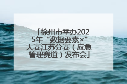 徐州市举办2025年“数据要素×”大赛江苏分赛（应急管理赛道）发布会