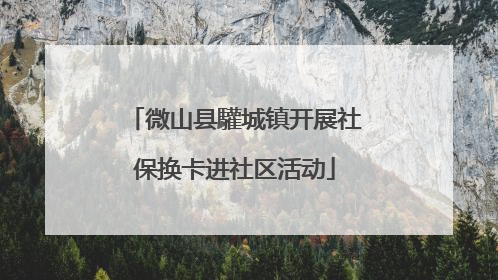 微山县驩城镇开展社保换卡进社区活动
