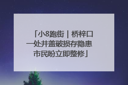 小8跑街｜桥梓口一处井盖破损存隐患 市民盼立即整修