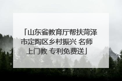 山东省教育厅帮扶菏泽市定陶区乡村振兴 名师上门教 专利免费送