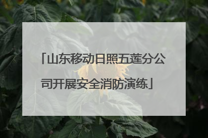 山东移动日照五莲分公司开展安全消防演练