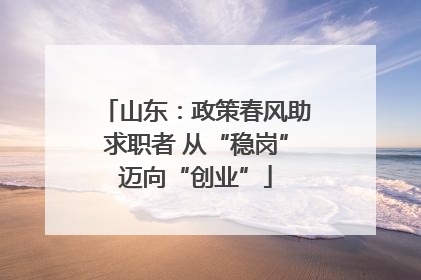 山东：政策春风助求职者 从“稳岗”迈向“创业”