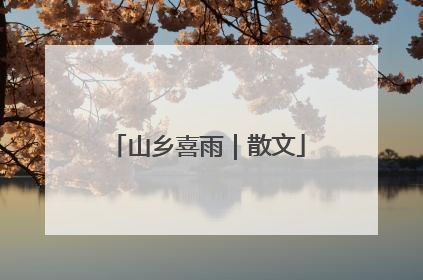 山乡喜雨｜散文