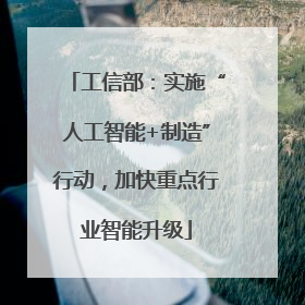 工信部：实施“人工智能+制造”行动，加快重点行业智能升级