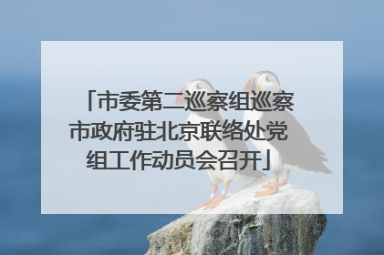 市委第二巡察组巡察市政府驻北京联络处党组工作动员会召开