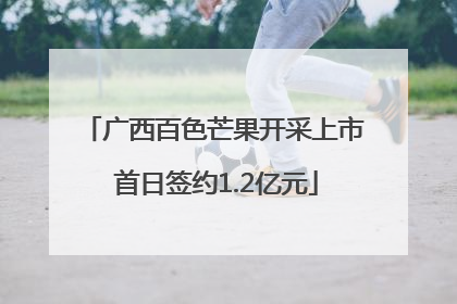 广西百色芒果开采上市 首日签约1.2亿元