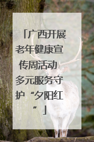 广西开展老年健康宣传周活动 多元服务守护“夕阳红”
