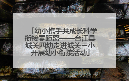 幼小携手共成长科学衔接零距离——台江县城关四幼走进城关三小开展幼小衔接活动