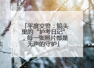平度交警：镜头里的“护考日记”，每一张照片都是无声的守护