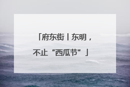 府东街丨东明，不止“西瓜节”