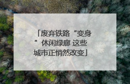 废弃铁路“变身”休闲绿廊 这些城市正悄然改变