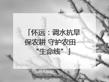 怀远：调水抗旱保农耕 守护农田 “生命线”