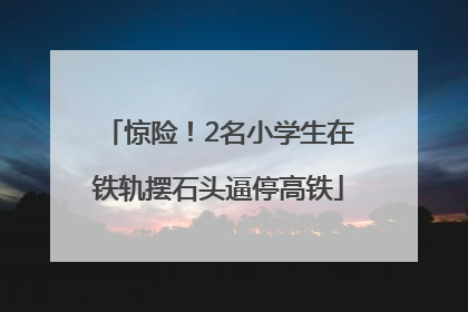 惊险！2名小学生在铁轨摆石头逼停高铁