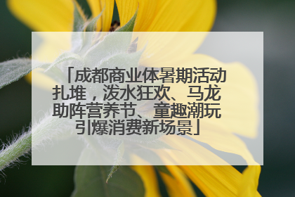 成都商业体暑期活动扎堆，泼水狂欢、马龙助阵营养节、童趣潮玩引爆消费新场景