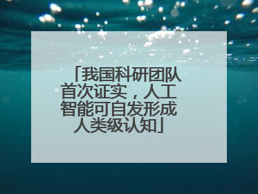 我国科研团队首次证实，人工智能可自发形成人类级认知