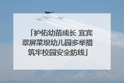护佑幼苗成长 宜宾翠屏菜坝幼儿园多举措筑牢校园安全防线