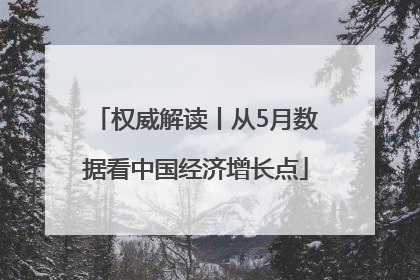 权威解读丨从5月数据看中国经济增长点