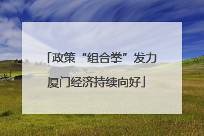 政策“组合拳”发力 厦门经济持续向好