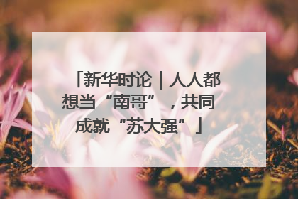 新华时论｜人人都想当“南哥”，共同成就“苏大强”
