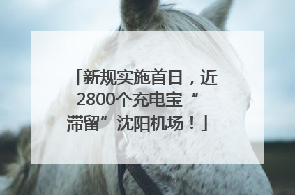 新规实施首日，近2800个充电宝“滞留”沈阳机场！