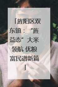 旌阳区双东镇：“旌益态”大米领航 优粮富民谱新篇